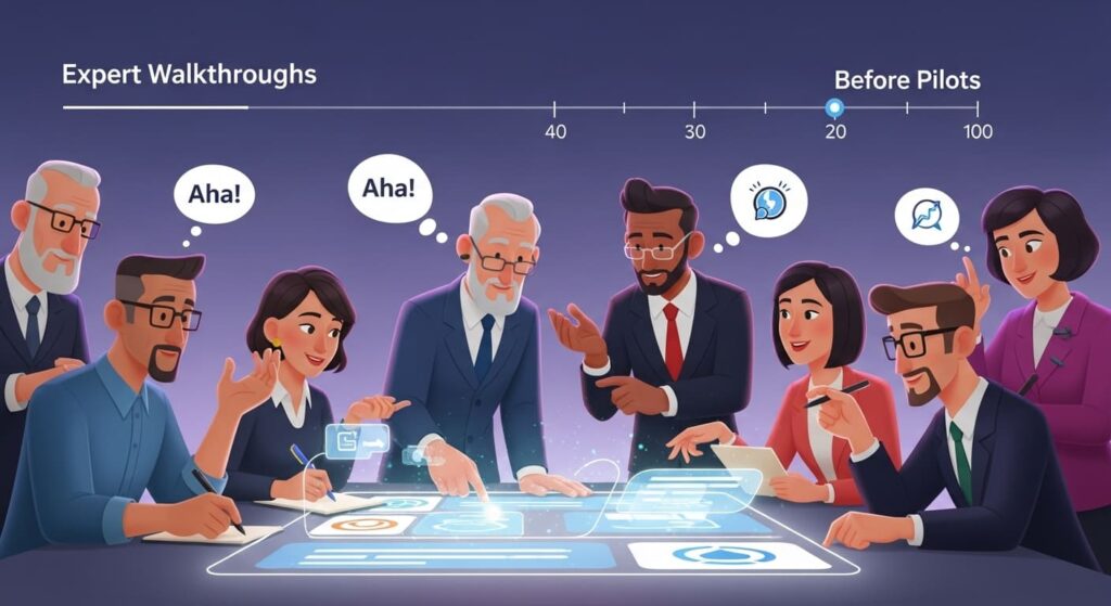 Experts are not your users yet, but they live the job. A short panel can stress your plan in days. If you run it like a build loop, you get fast truth without asking for a site or a PO.