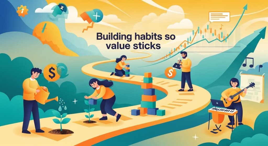 A single win is good. A second win, done without help, is better. Habit is the quiet force in your story. It says users return on their own because the product saves time, lowers risk, and remembers their last step.