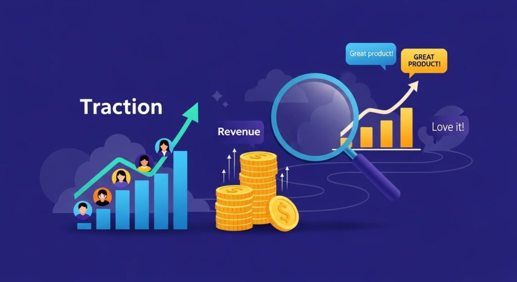 Craft a compelling traction narrative. Learn how to present your progress, milestones, and momentum the way investors expect.
