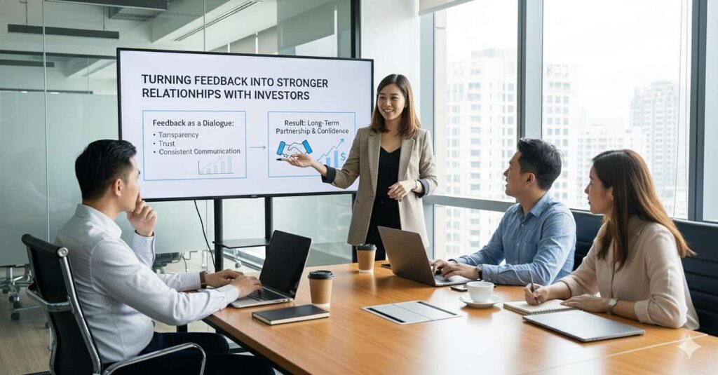 Investors do not expect your feedback